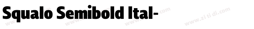 Squalo Semibold Ital字体转换